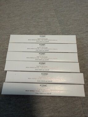 Set of 6 ICONIC Tint & Texture Brow Perfecting Gel-All are Chestnut Brown